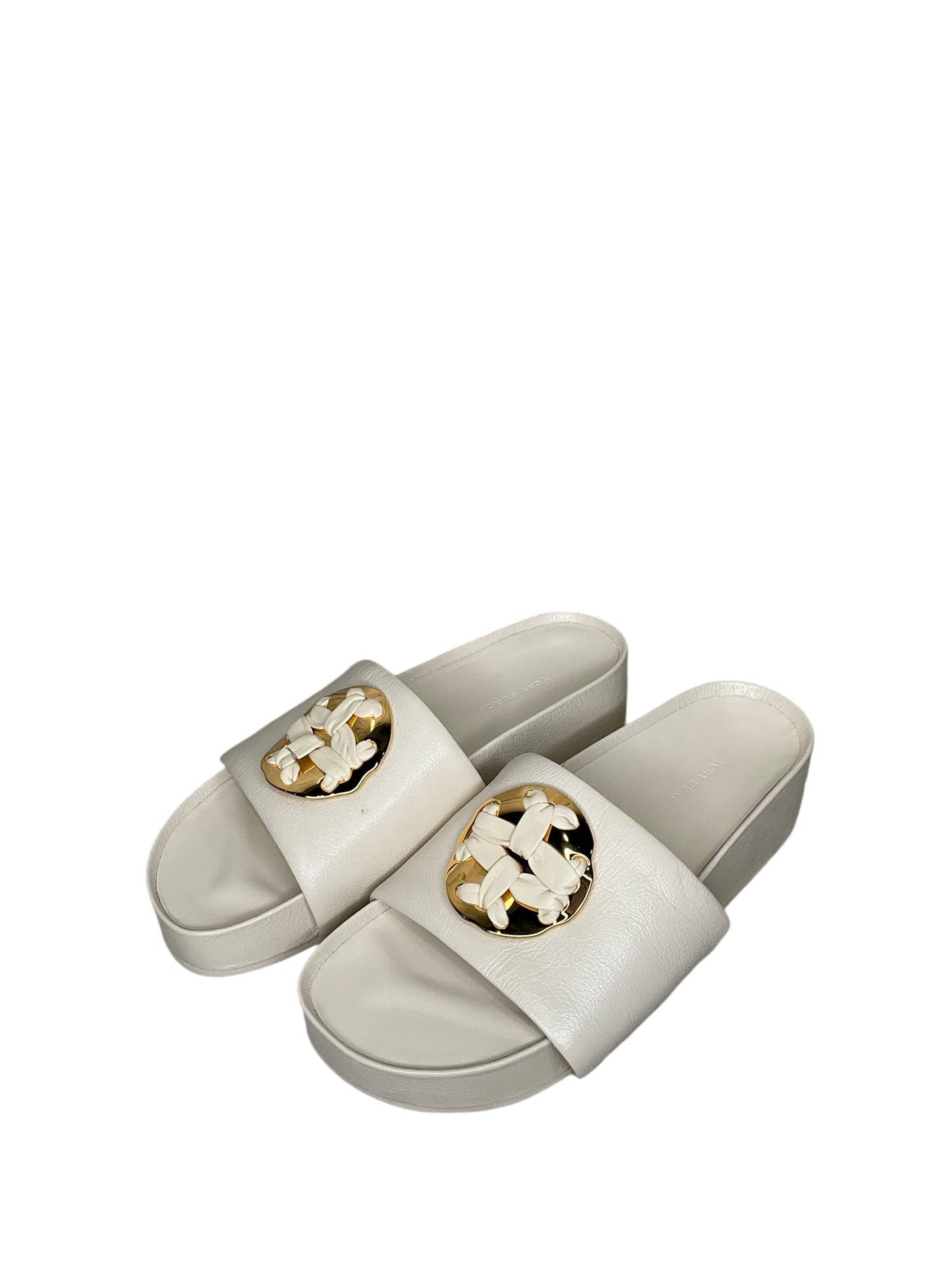 Sandals Heels Platform By Tory Burch In White, Size: 8.5