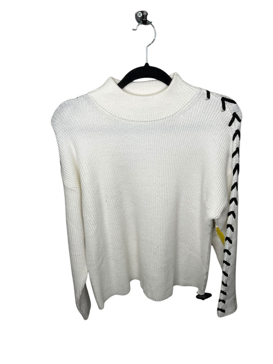 Sweater By Tahari By Arthur Levine In Black & White, Size: M