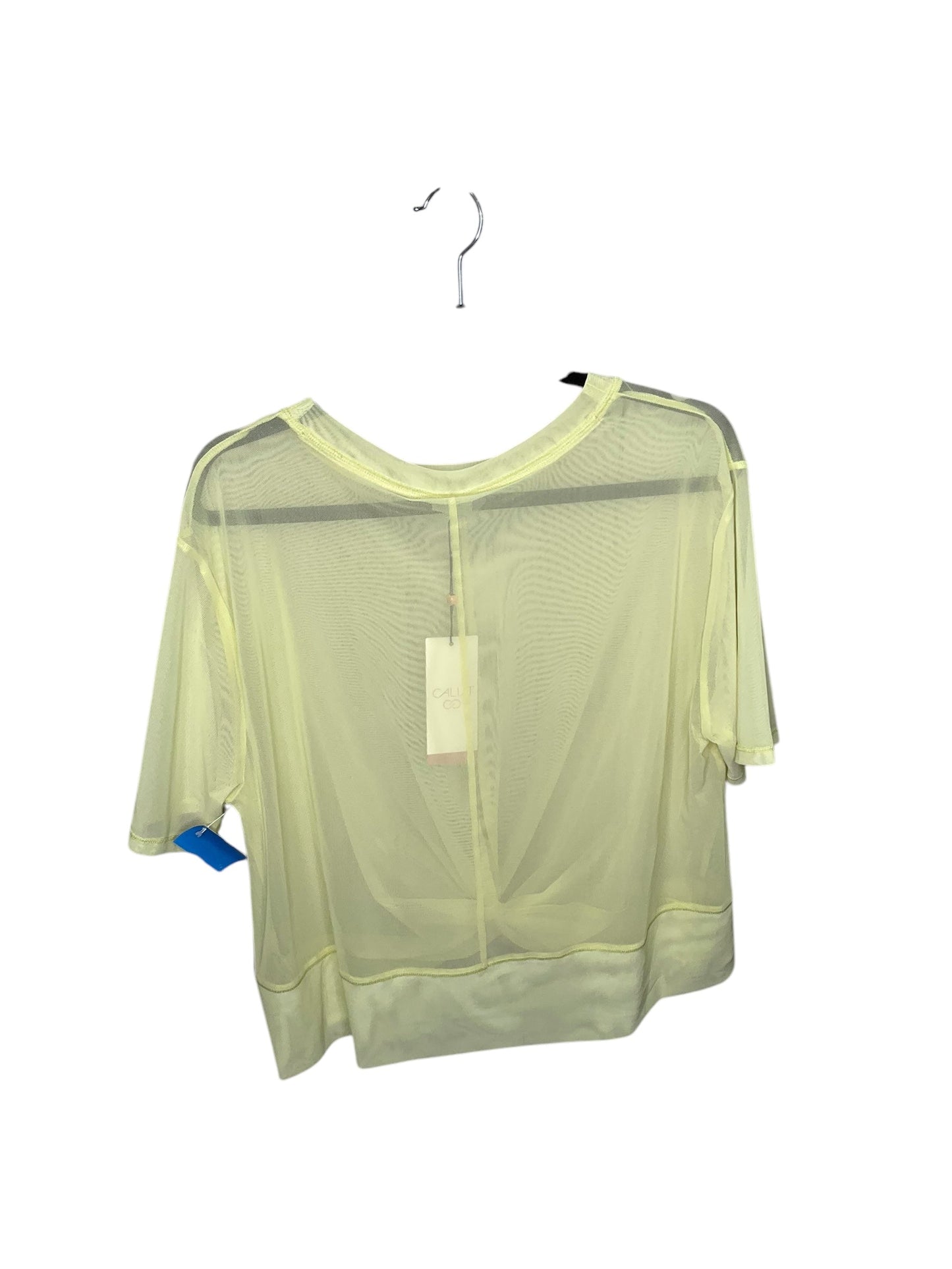 Athletic Top Short Sleeve By Calia In Yellow, Size: L