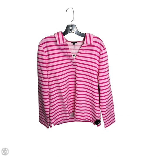 Athletic Sweatshirt Collar By Talbots In Pink, Size: L