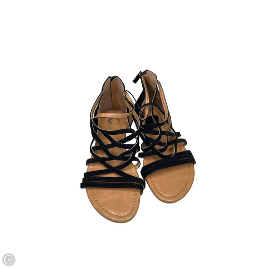 Sandals Flats By Journee In Black, Size: 8