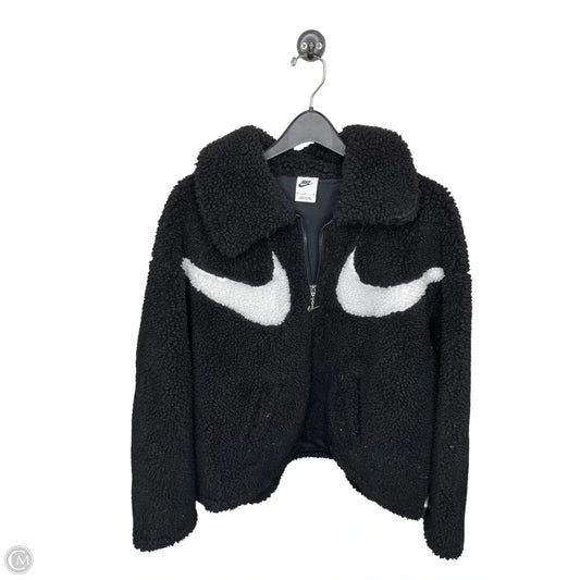 Coat Faux Fur & Sherpa By Nike Apparel In Black, Size: M
