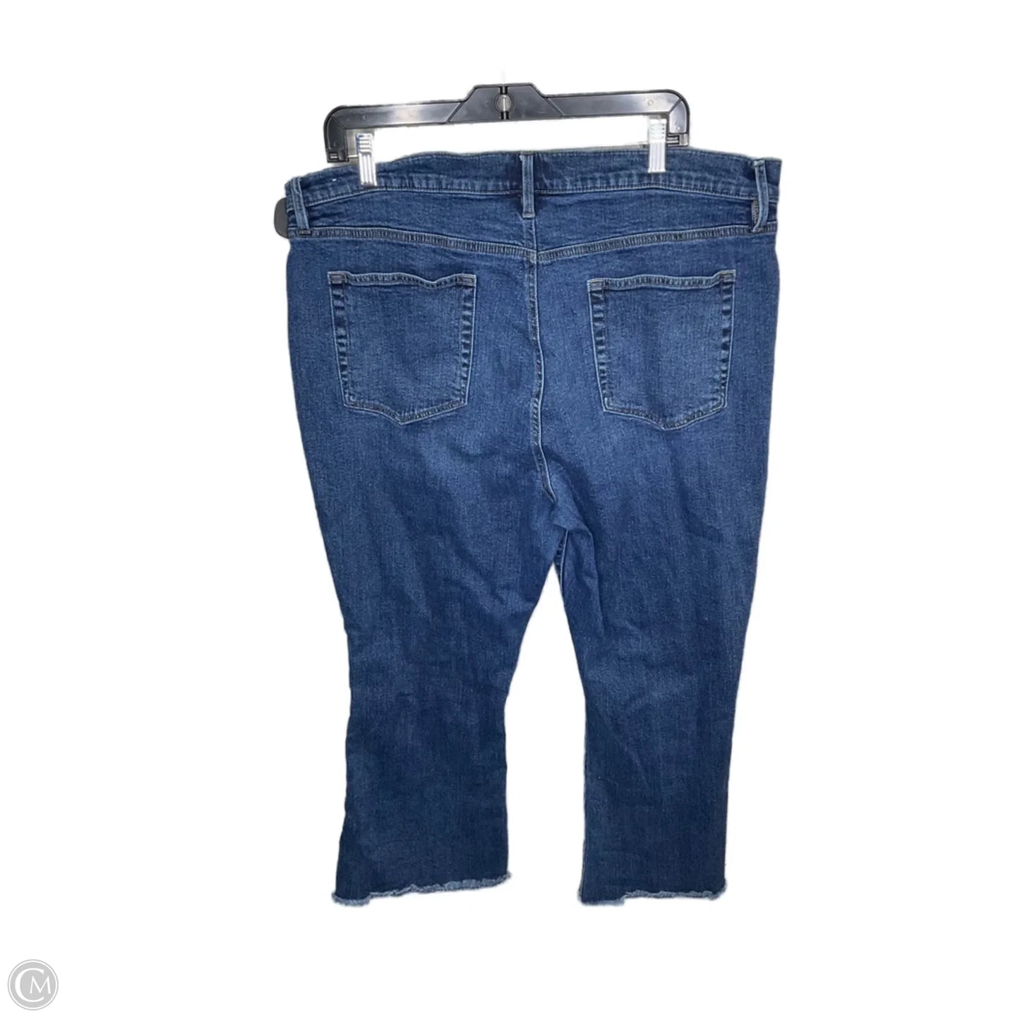 Jeans Cropped By Loft In Blue, Size: 18