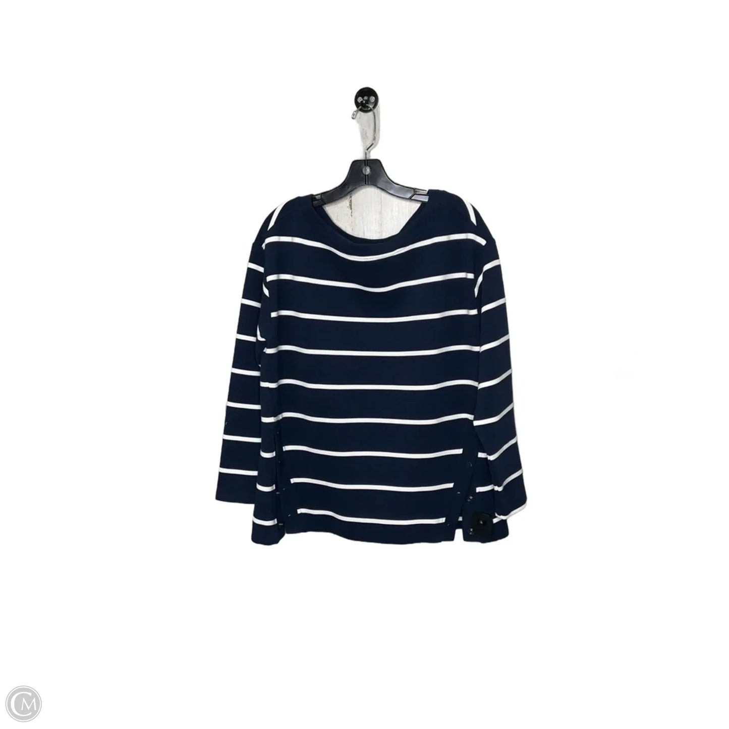 Top Long Sleeve By Lou And Grey In Navy, Size: S