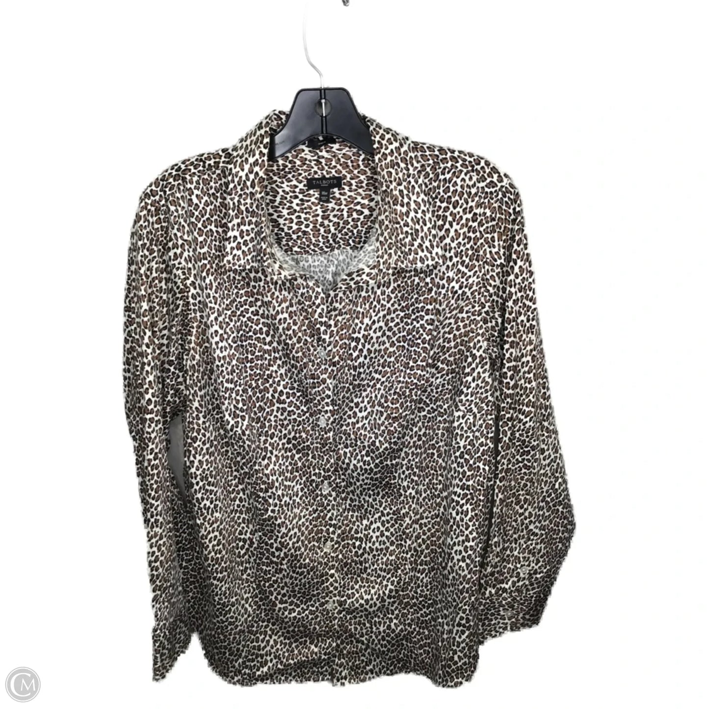 Top Long Sleeve By Talbots In Animal Print, Size: 1x