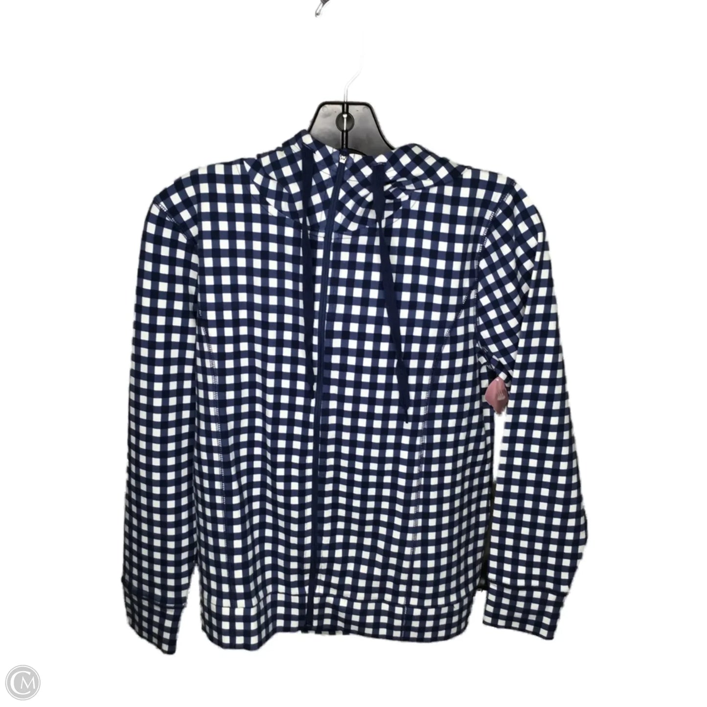 Athletic Top Long Sleeve Hoodie By J. Crew In Checkered Pattern, Size: S