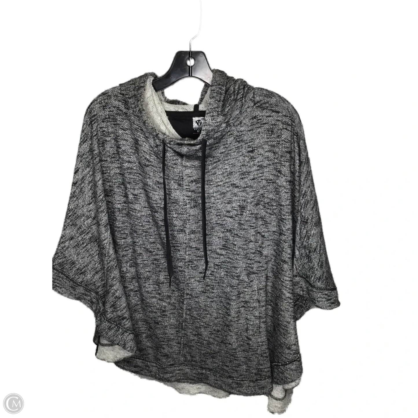 Sweatshirt Hoodie By Anne Klein In Grey, Size: M