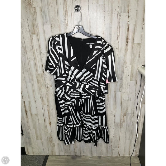 Dress Designer By Karl Lagerfeld In Black & White, Size: 14