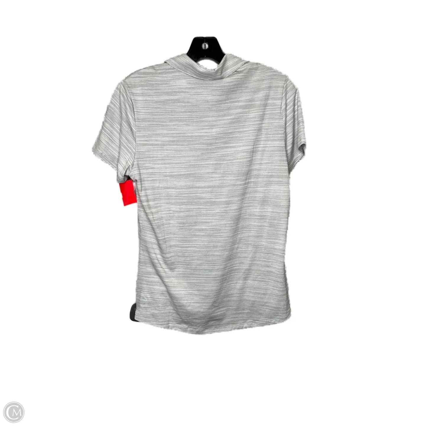 Athletic Top Short Sleeve By Adidas In Grey, Size: M