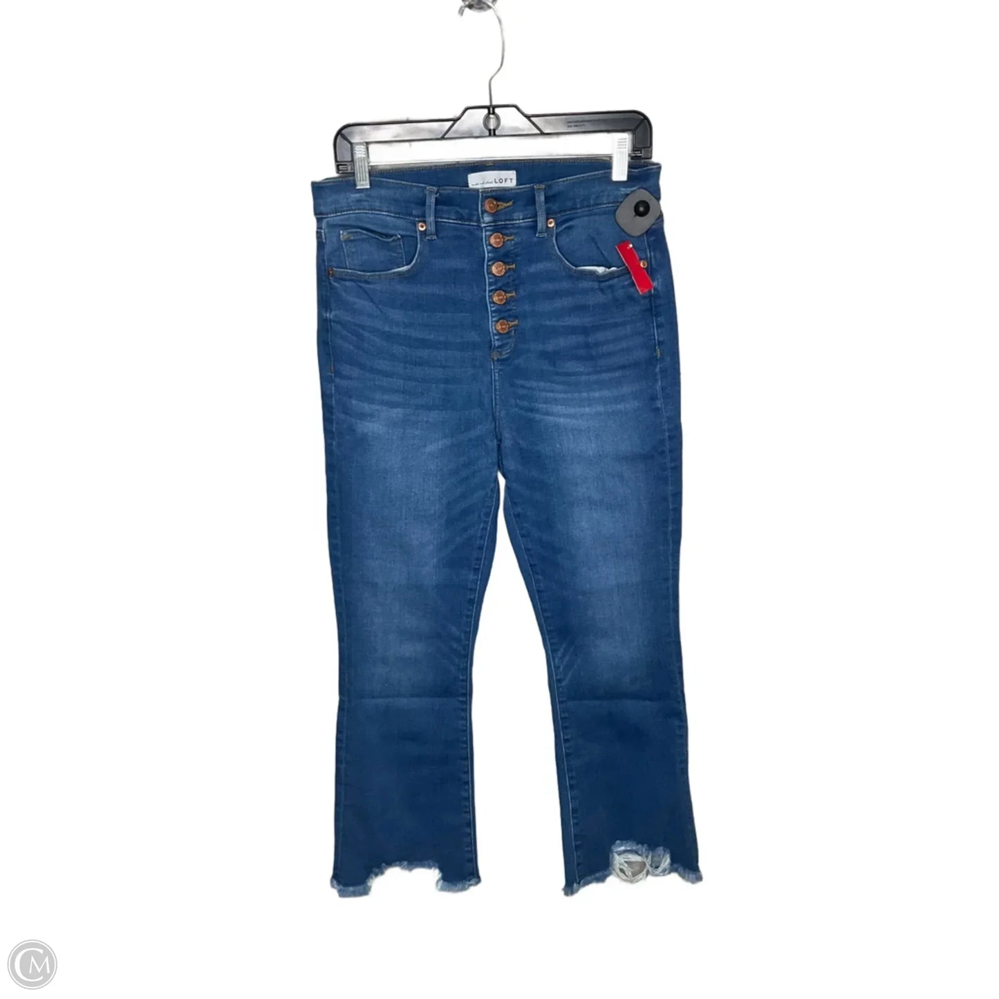 Jeans Cropped By Loft In Blue, Size: 10