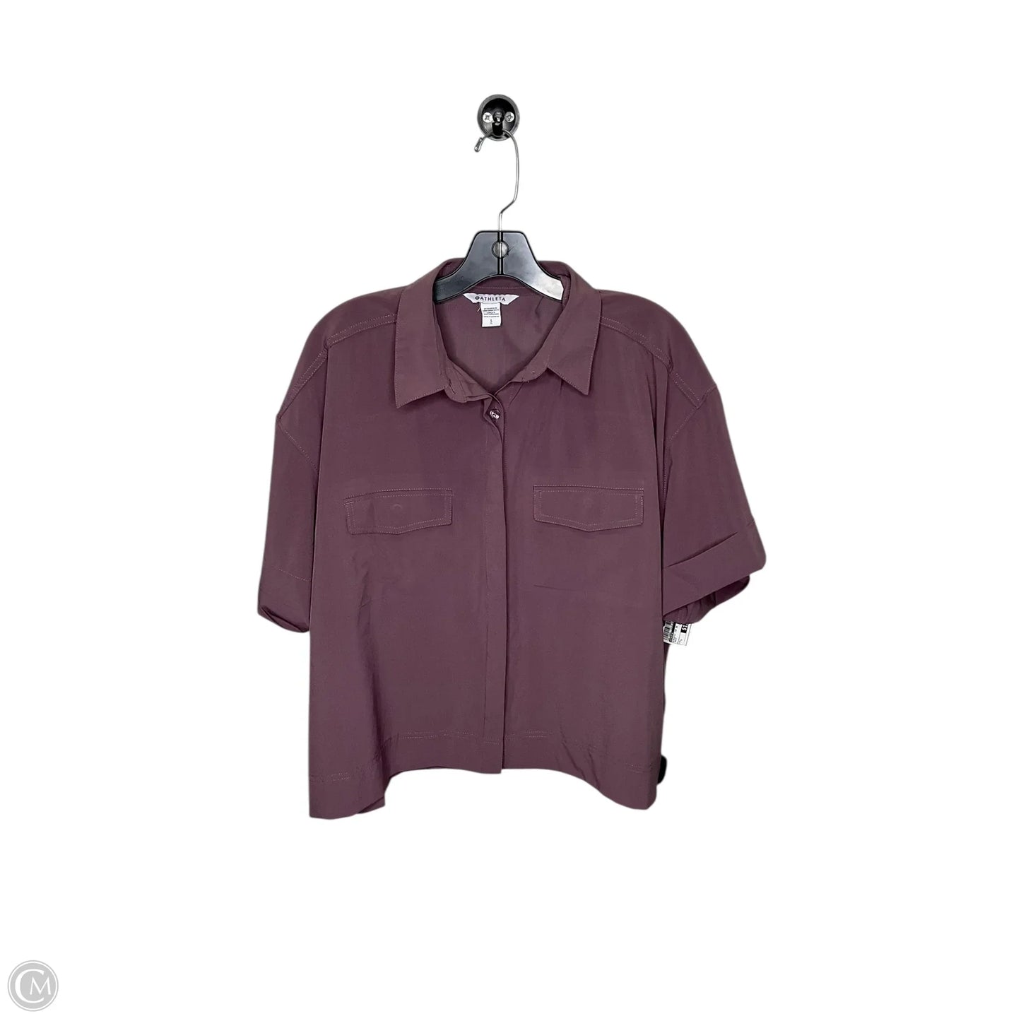 Athletic Top Short Sleeve By Athleta In Mauve, Size: L