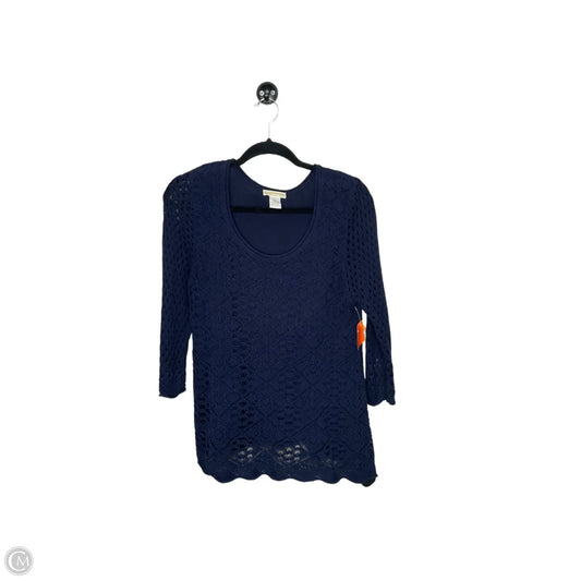 Sweater By Christina In Navy, Size: M