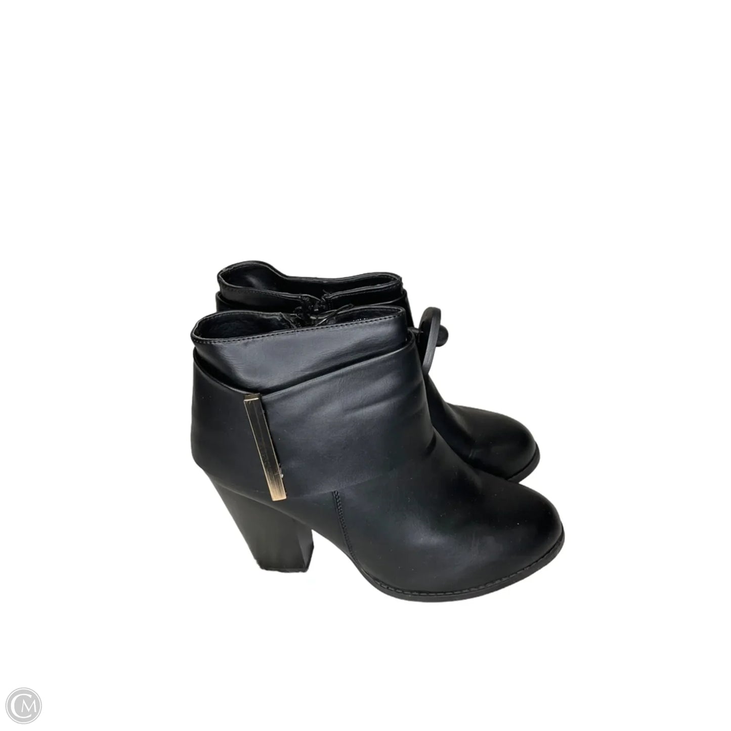 Boots Ankle Heels By Cato In Black, Size: 11