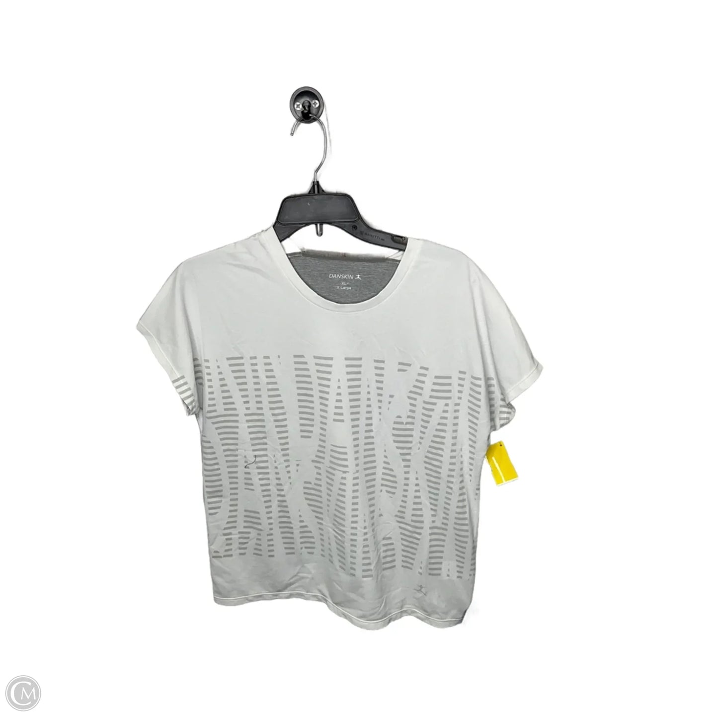 Athletic Top Short Sleeve By Danskin In White, Size: Xl