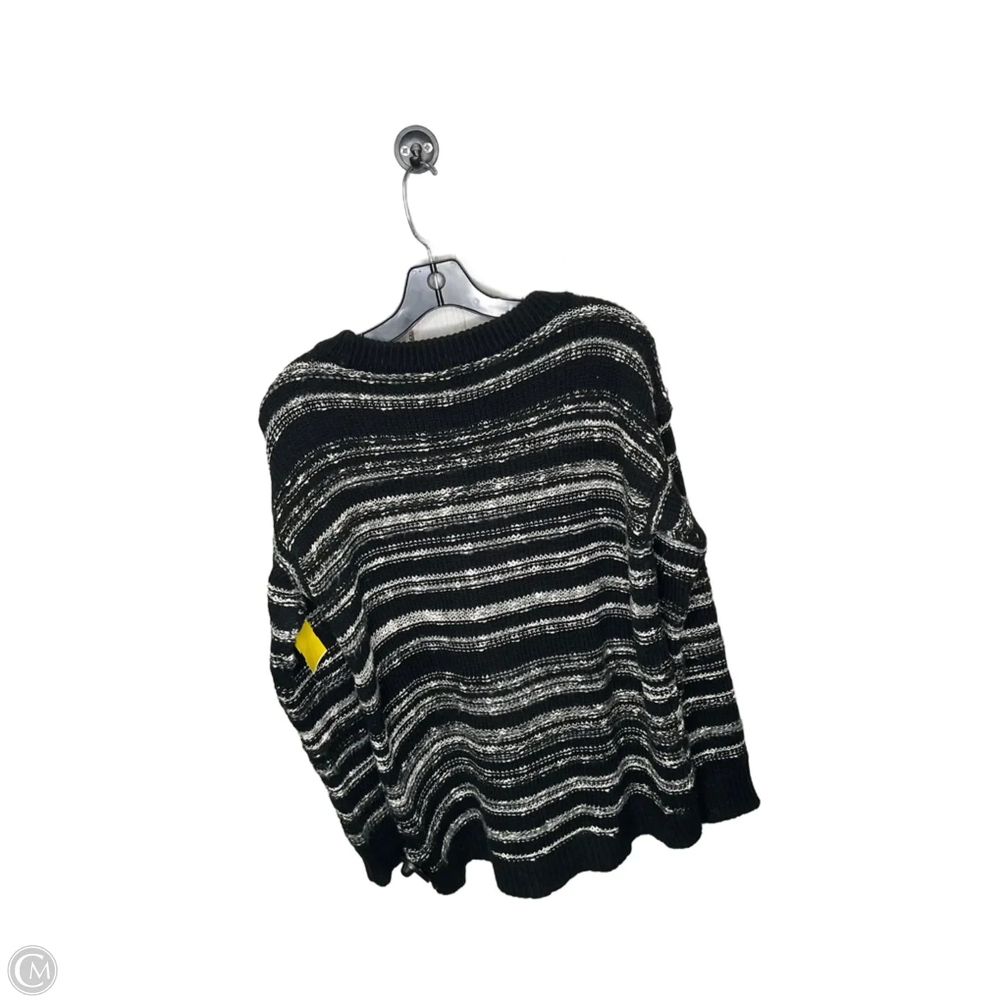 Sweater By Calvin Klein In Black & Cream, Size: S