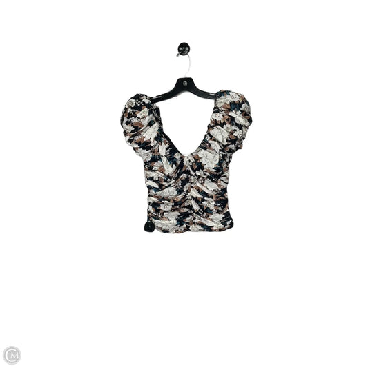 Top Short Sleeve By Abercrombie And Fitch In Floral Print, Size: M