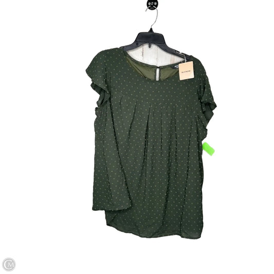 Top Short Sleeve By Bloomchic In Green, Size: 1x