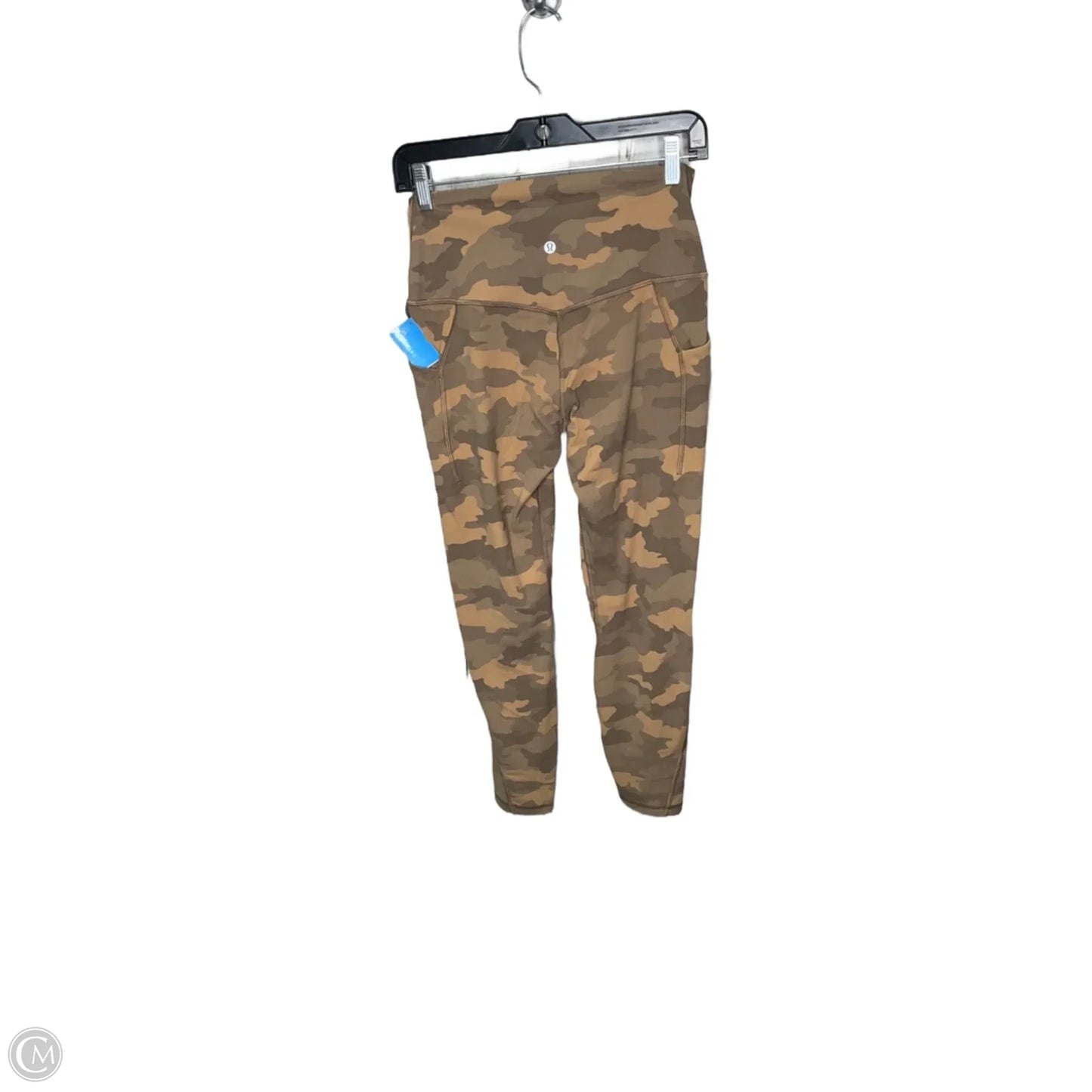 Athletic Capris By Lululemon In Camouflage Print, Size: 8