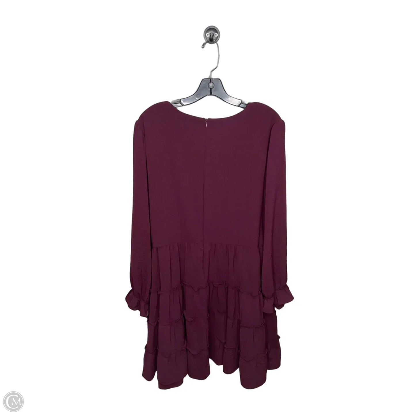 Dress Casual Short By Emma And Michele In Maroon, Size: 1x