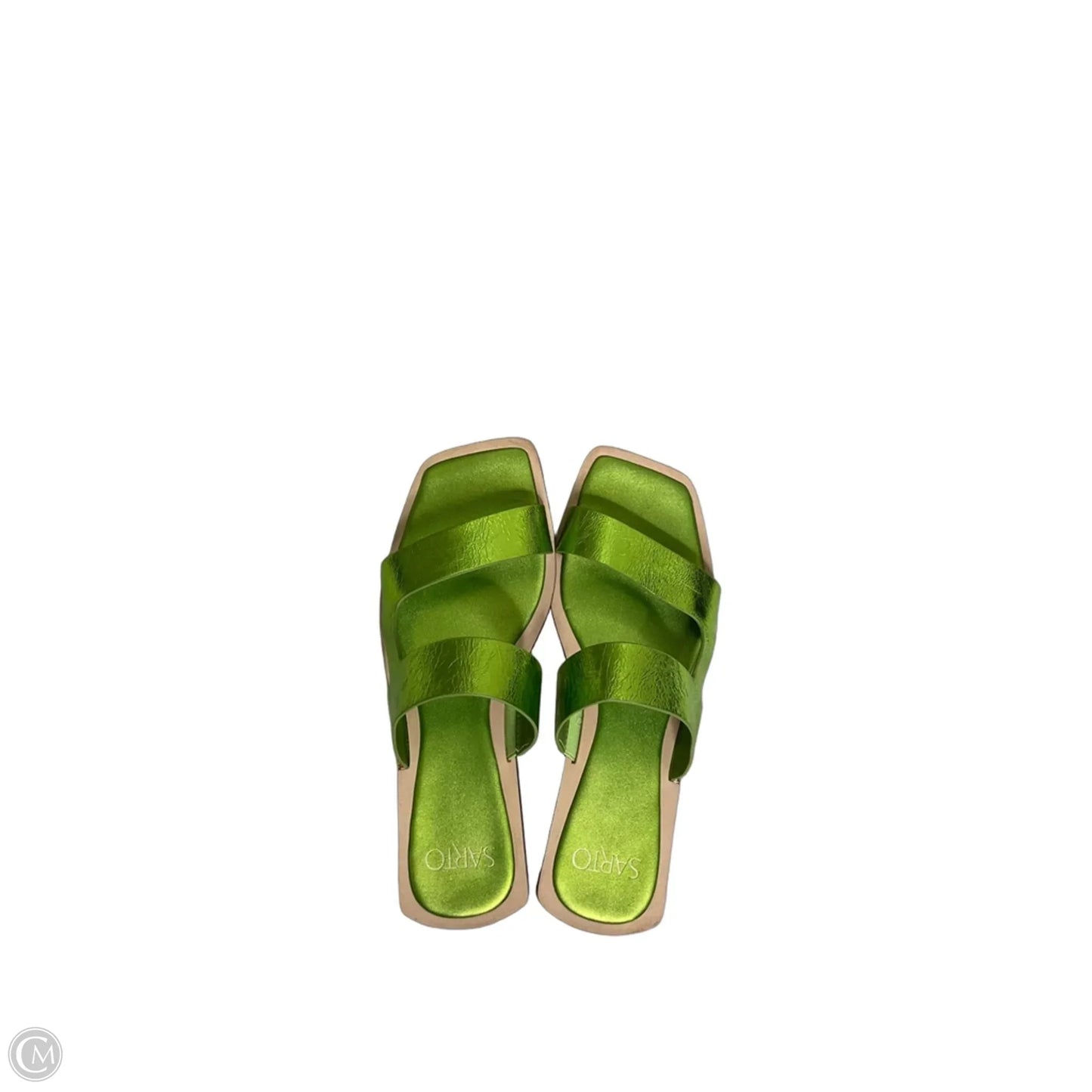 Sandals Flats By Clothes Mentor In Green, Size: 7.5