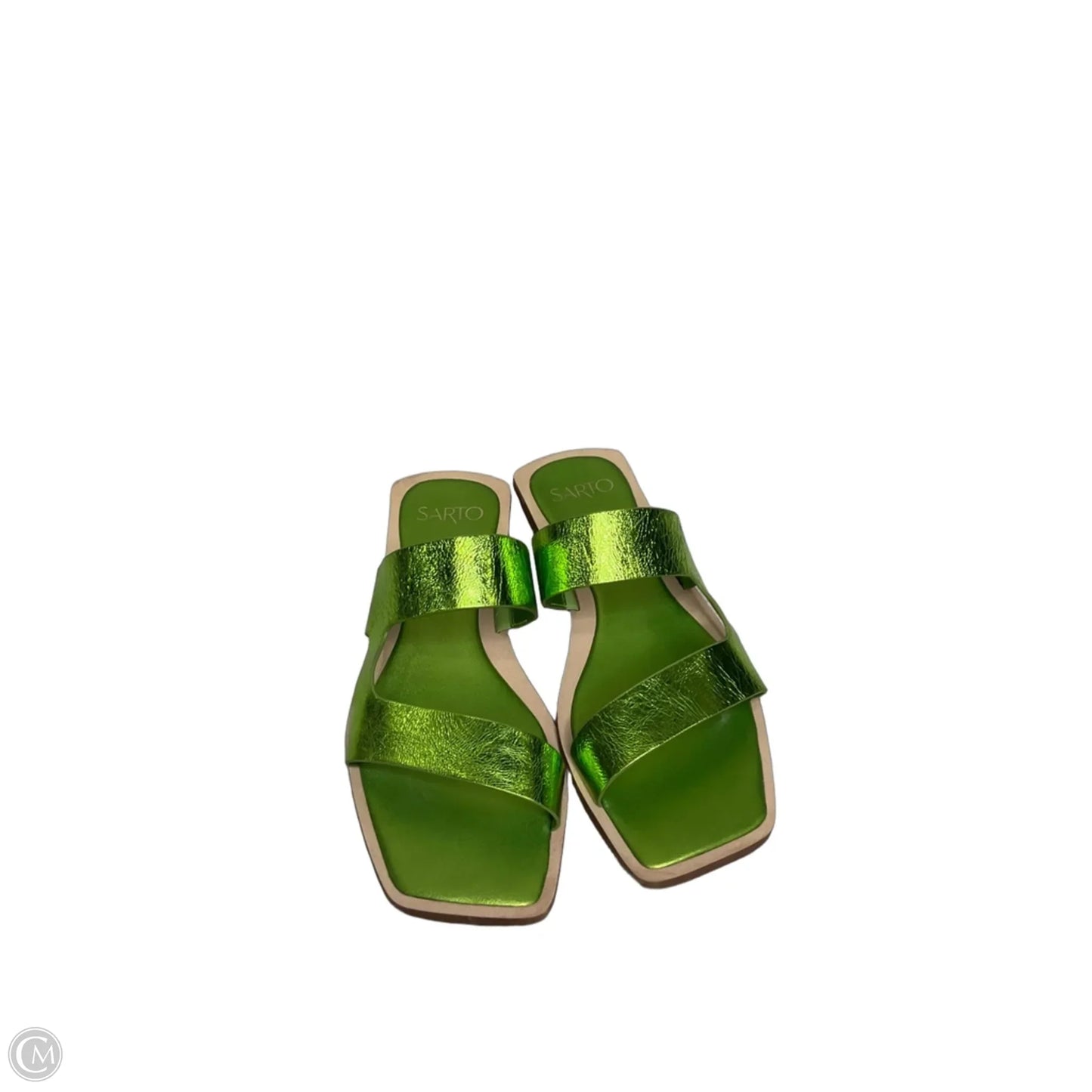 Sandals Flats By Clothes Mentor In Green, Size: 7.5