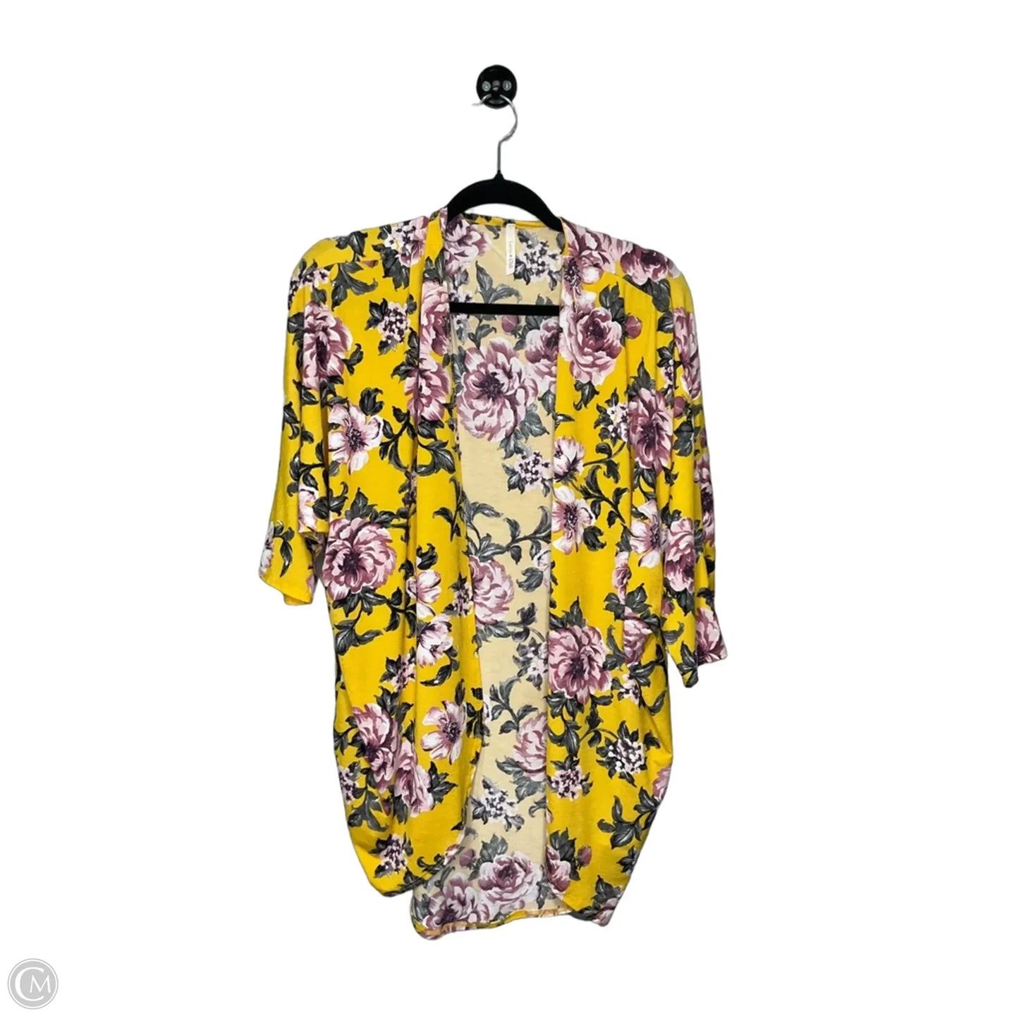 Kimono By Clothes Mentor In Yellow, Size: S
