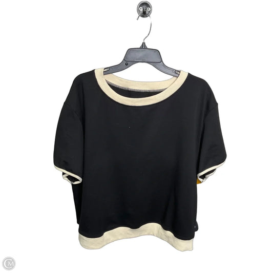 Top Short Sleeve By Clothes Mentor In Black & Cream, Size: Xl