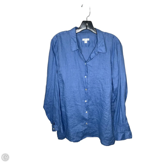 Top Long Sleeve By J. Jill In Blue, Size: Xl