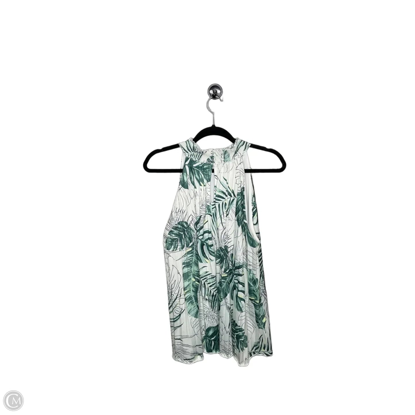 Top Sleeveless By Limited In Green & White, Size: Xl