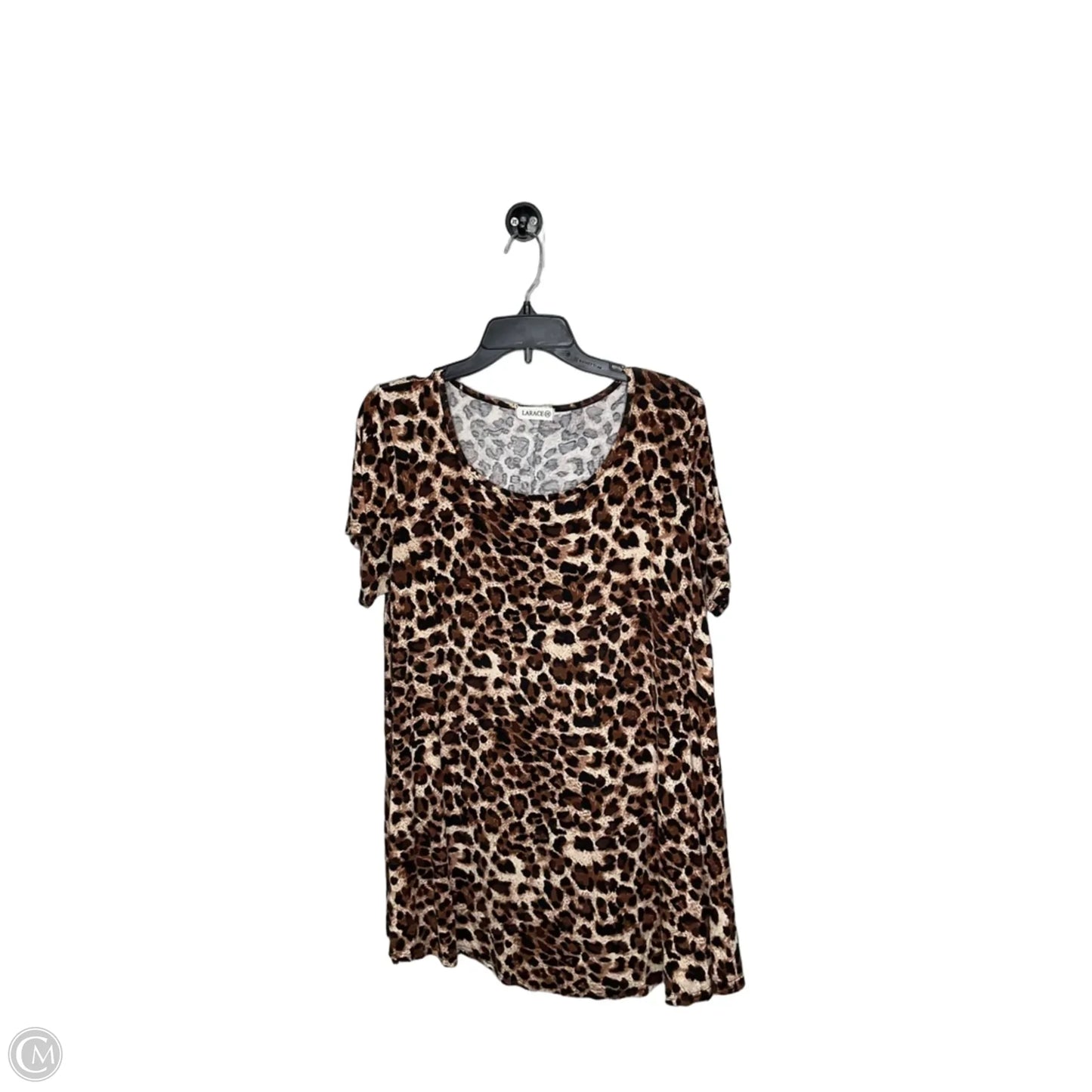 Top Short Sleeve By Clothes Mentor In Animal Print, Size: 1x