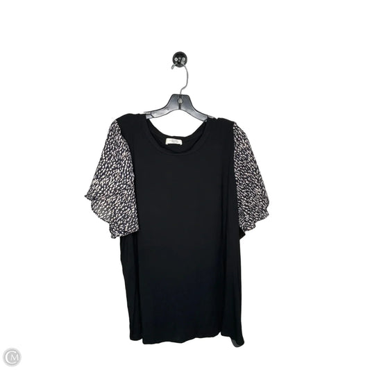 Top Short Sleeve By Clothes Mentor In Black, Size: 2x