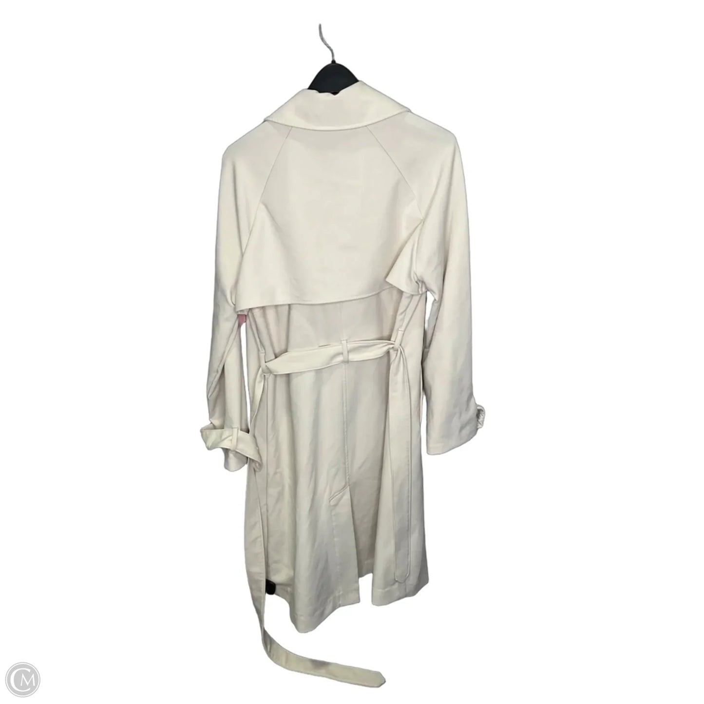 Coat Trench Coat By Old Navy In Cream, Size: M