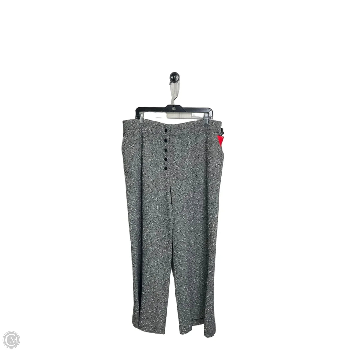 Pants Cropped By Ellen Tracy In Grey, Size: Xl