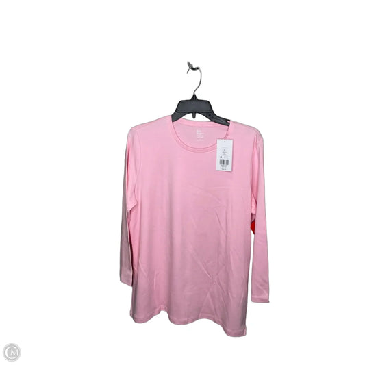Top 3/4 Sleeve Basic By Kim Rogers In Pink, Size: L