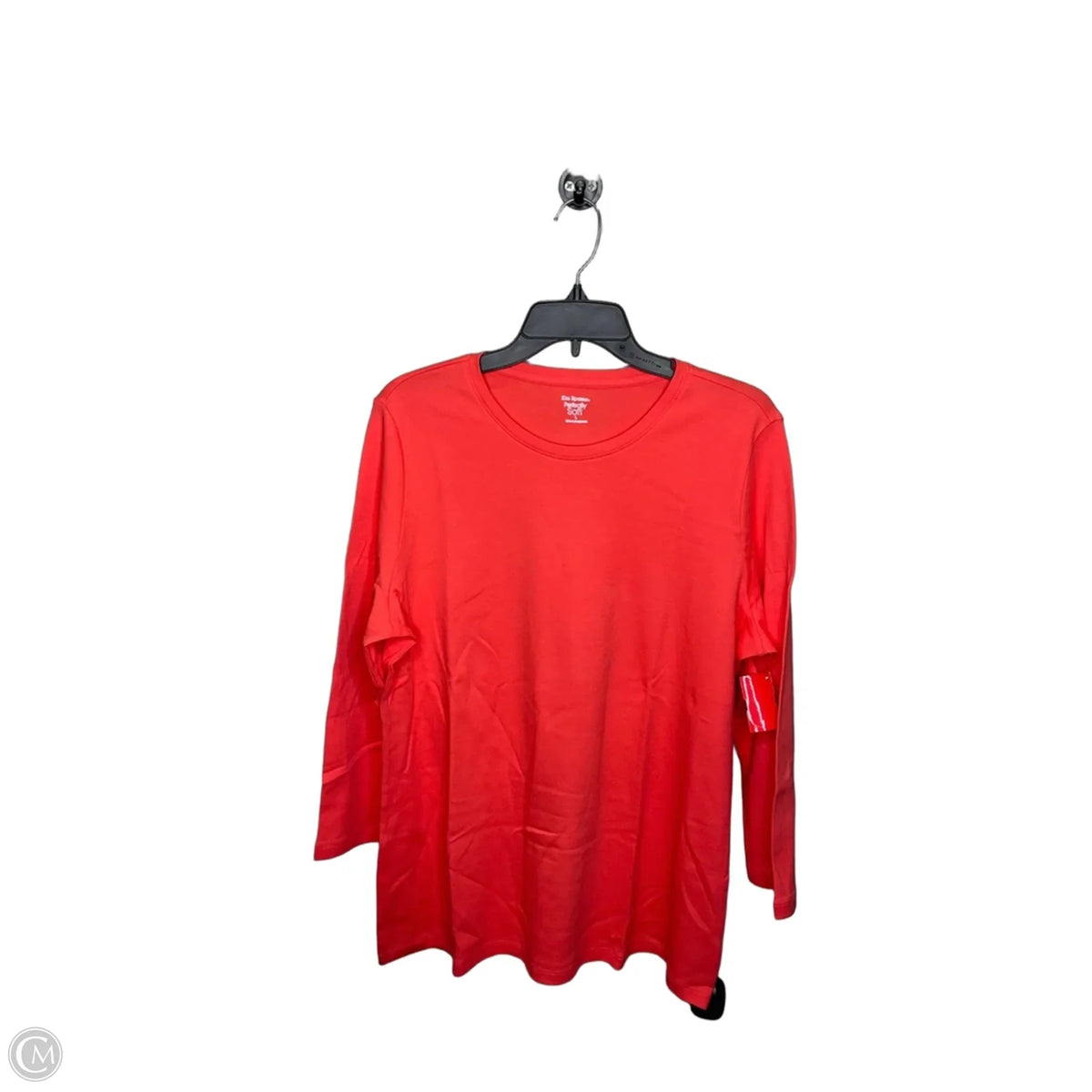 Top 3/4 Sleeve Basic By Kim Rogers In Coral, Size: L