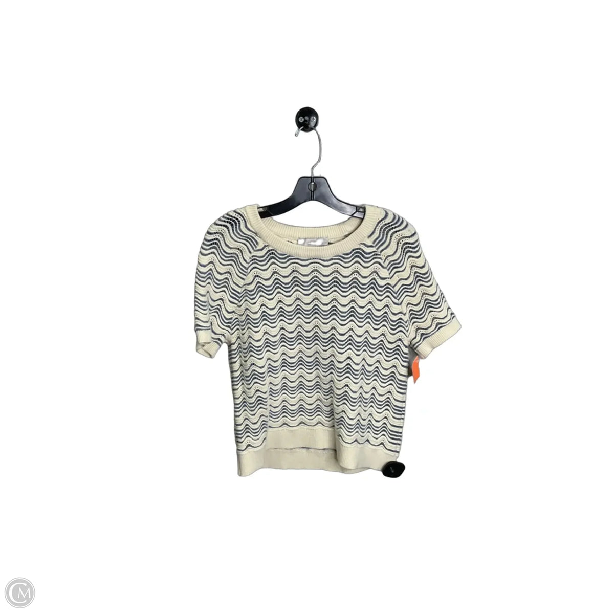 Top Short Sleeve By Loft In Striped Pattern, Size: Mp
