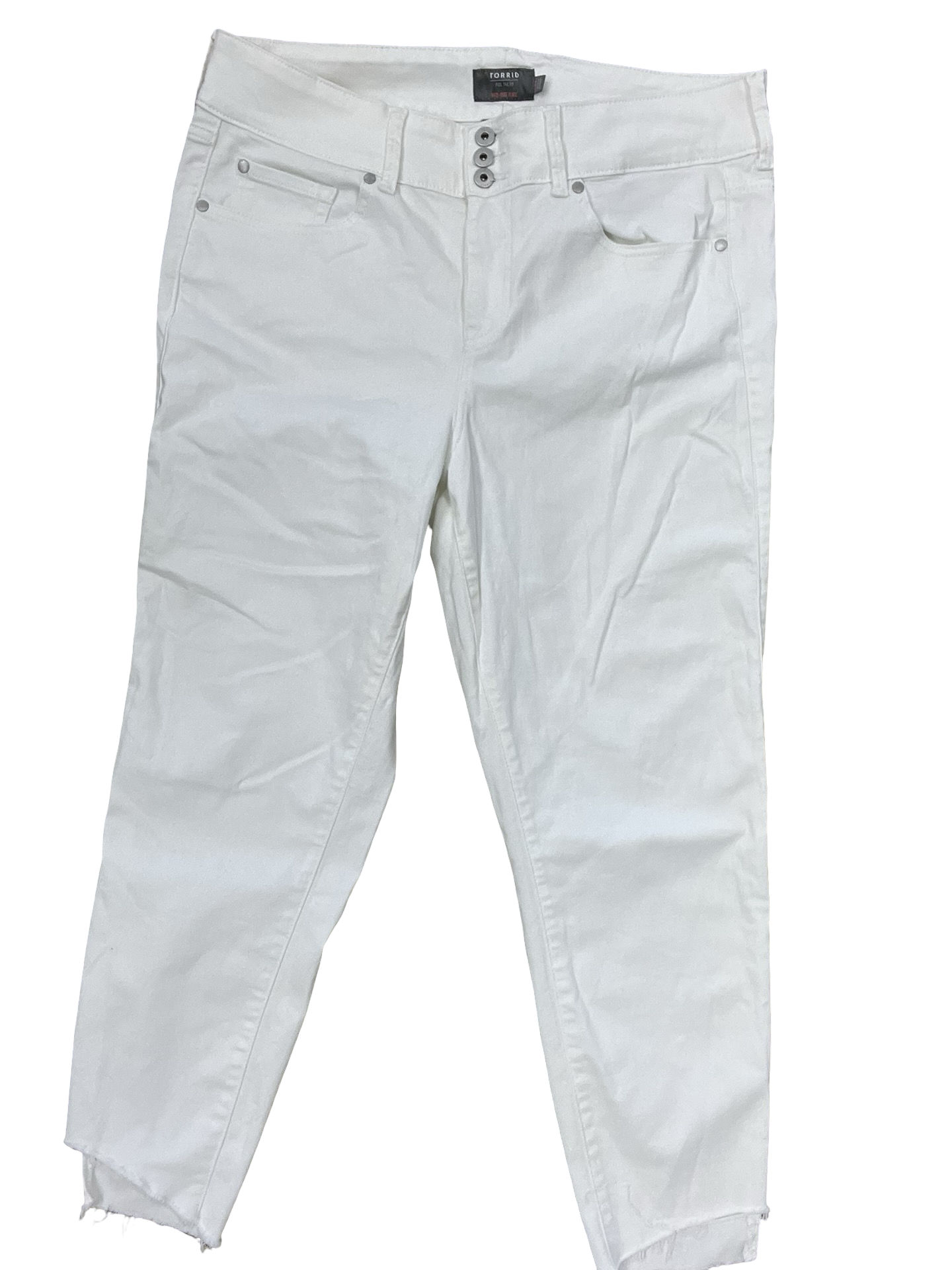 Jeans Straight By Torrid In White Denim, Size:18
