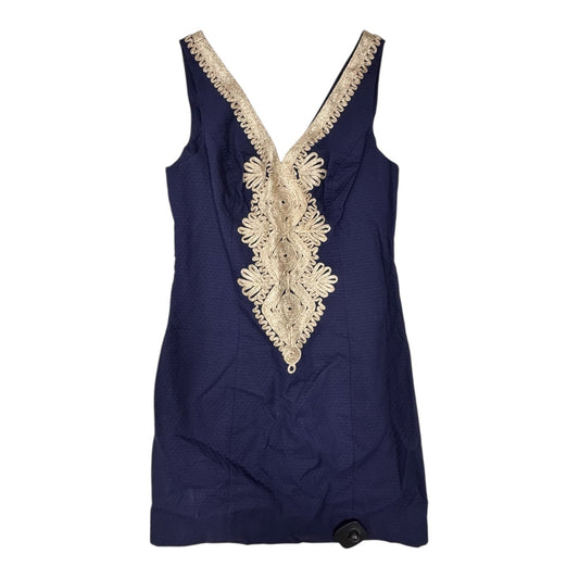 Dress Designer By Lilly Pulitzer In Blue & Gold, Size:2