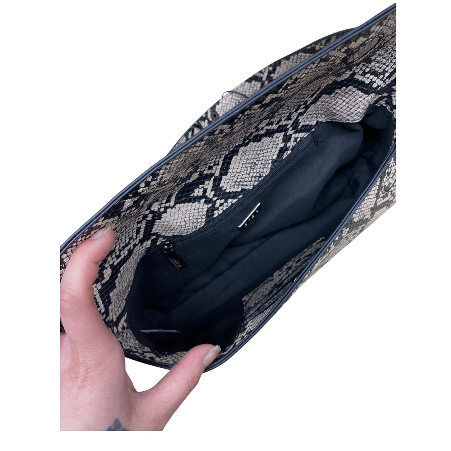 Handbag By Bcbg In Snakeskin Print, Size:Small