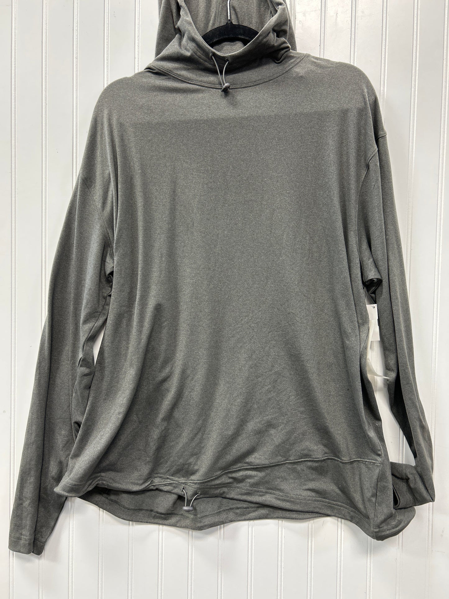 Athletic Top Ls Hoodie By Mono B In Grey, Size:1X