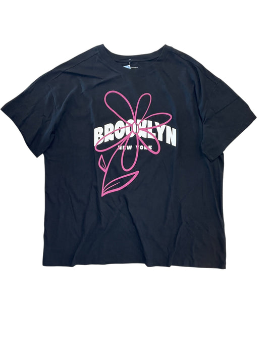 Top Ss By Anthropologie In Black & Pink, Size:S