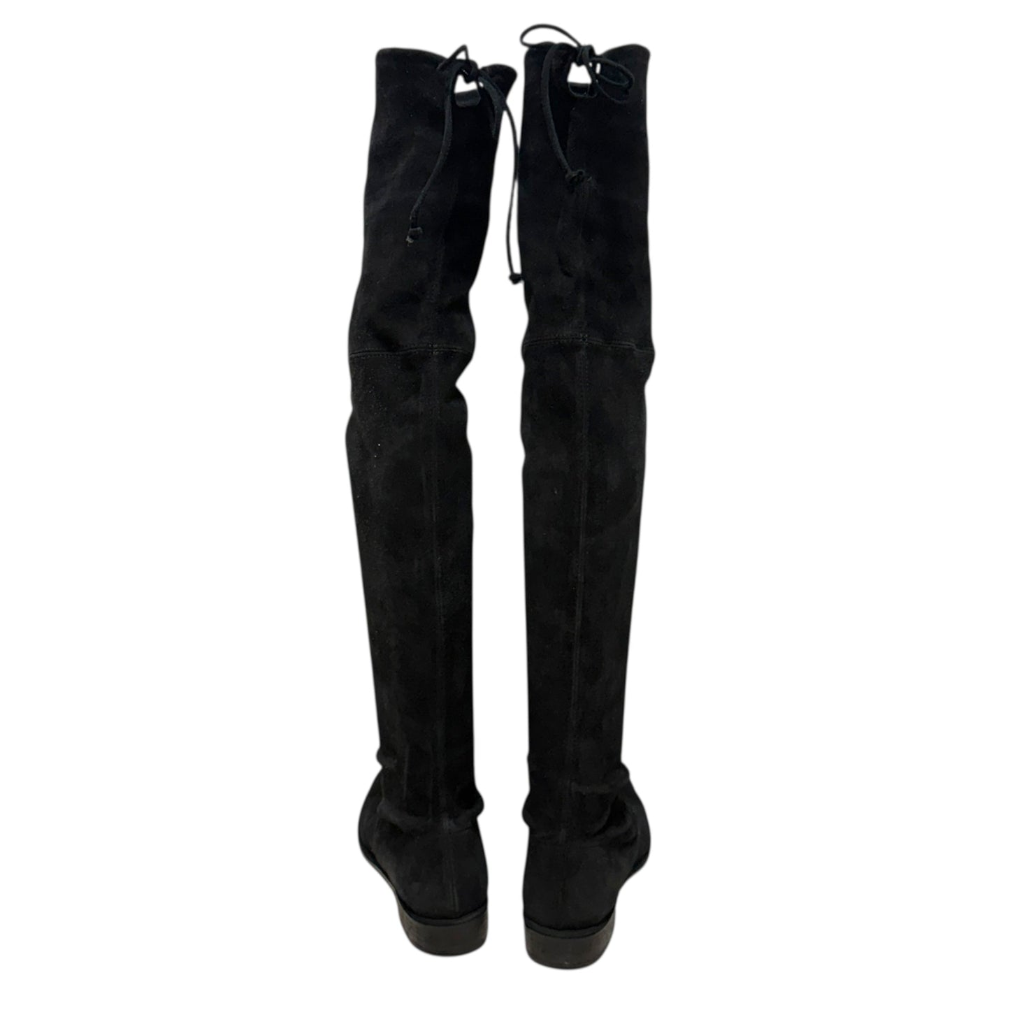Lowland Suede Thigh-High Boots Designer By Stuart Weitzman In Black, Size: 8.5