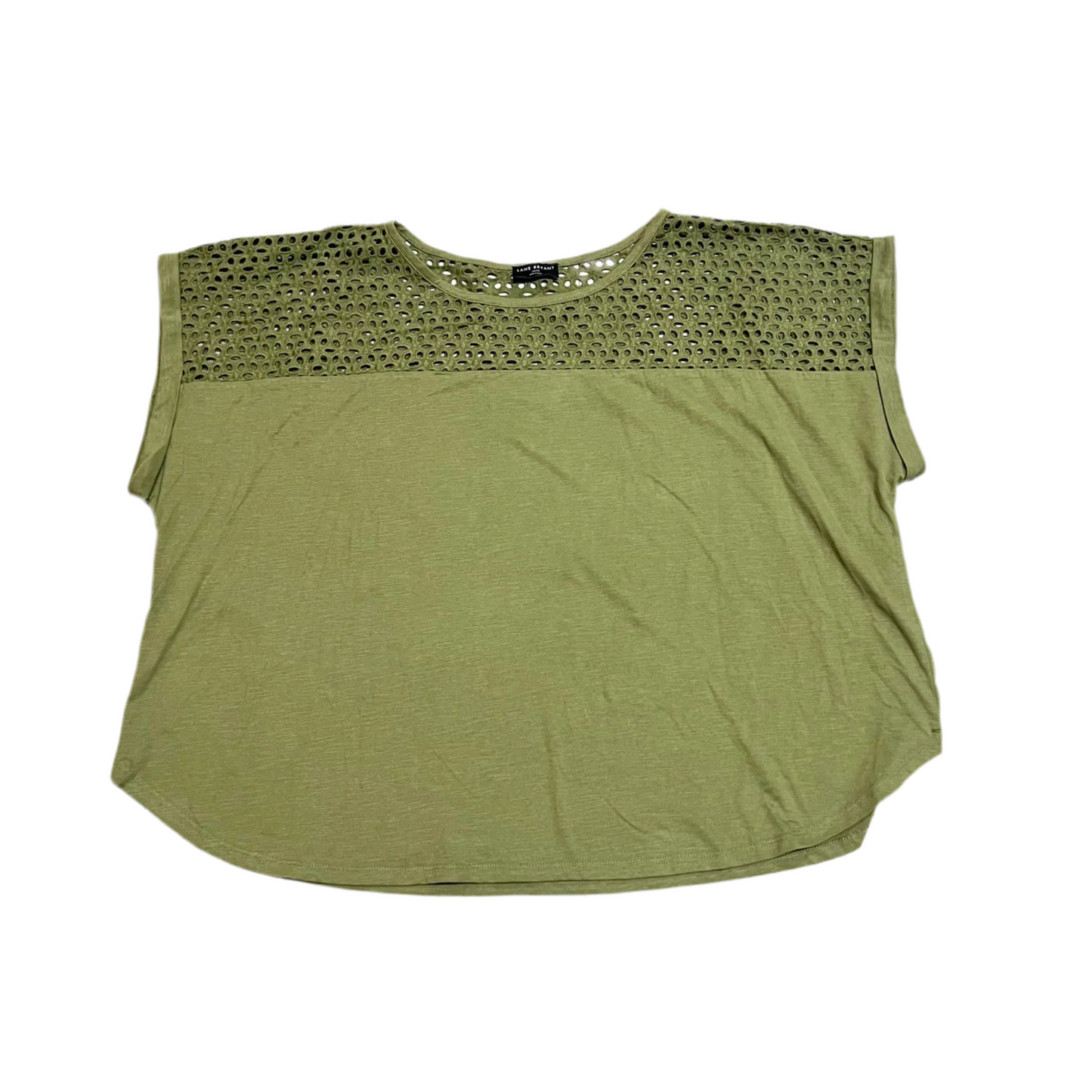 Top Short Sleeve By Lane Bryant In Green, Size: 4x