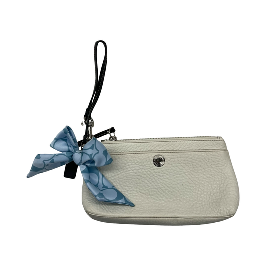 Wristlet Designer By Coach In Cream, Size:Large