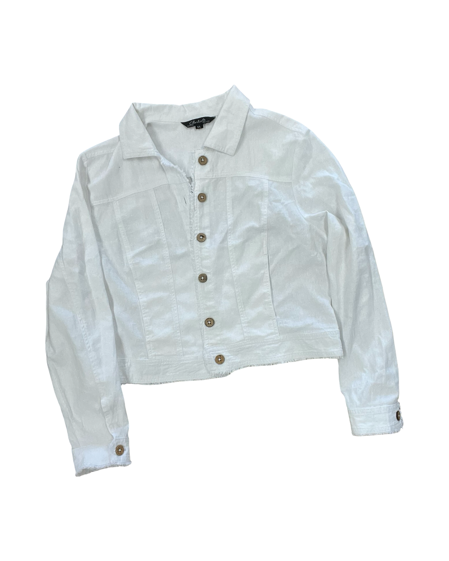 Blouse Ls By Charlie B In White, Size:L