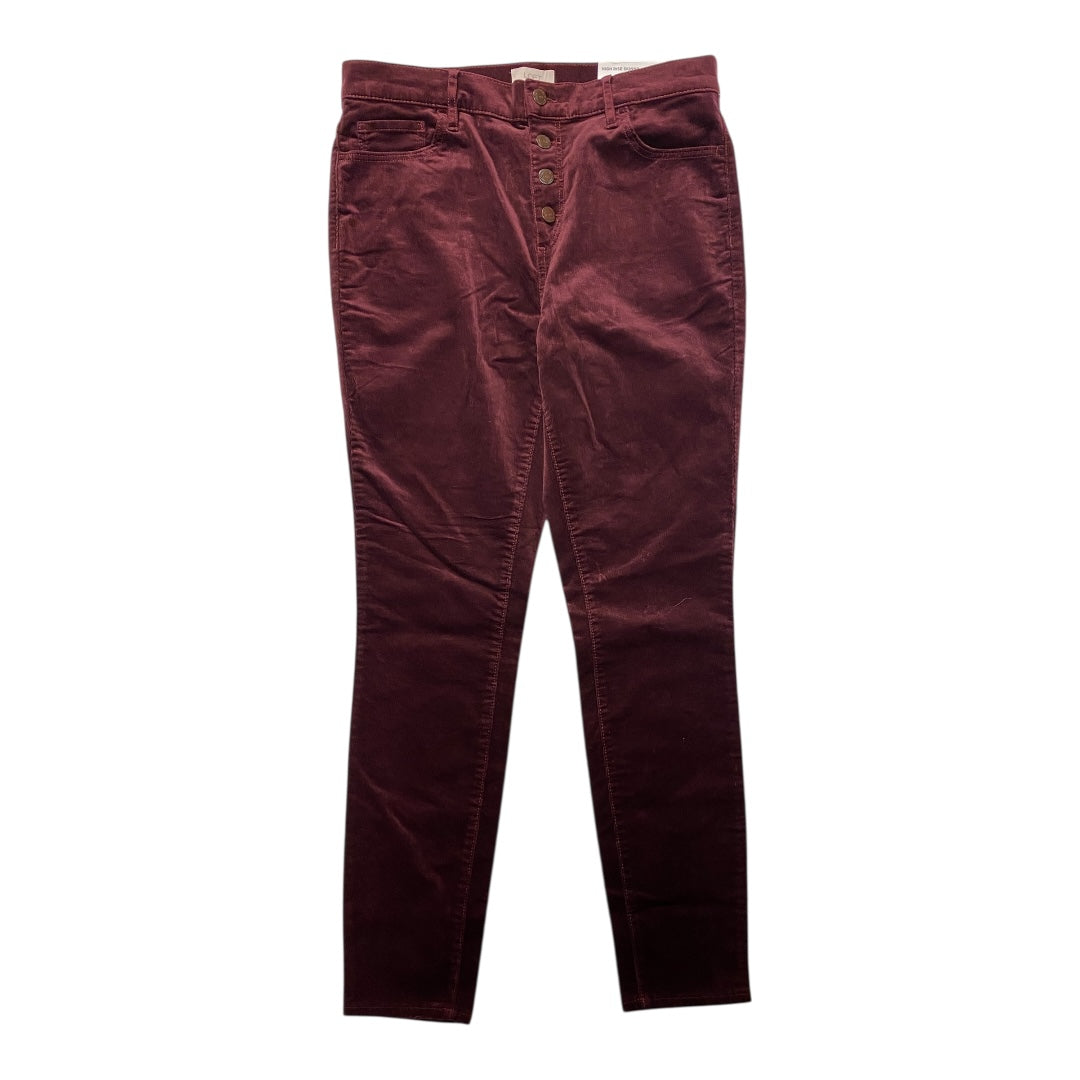 Pants Corduroy By Loft In Maroon, Size:10