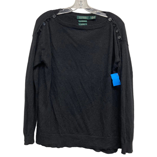 Sweater Cashmere By Lauren By Ralph Lauren In Black, Size:L