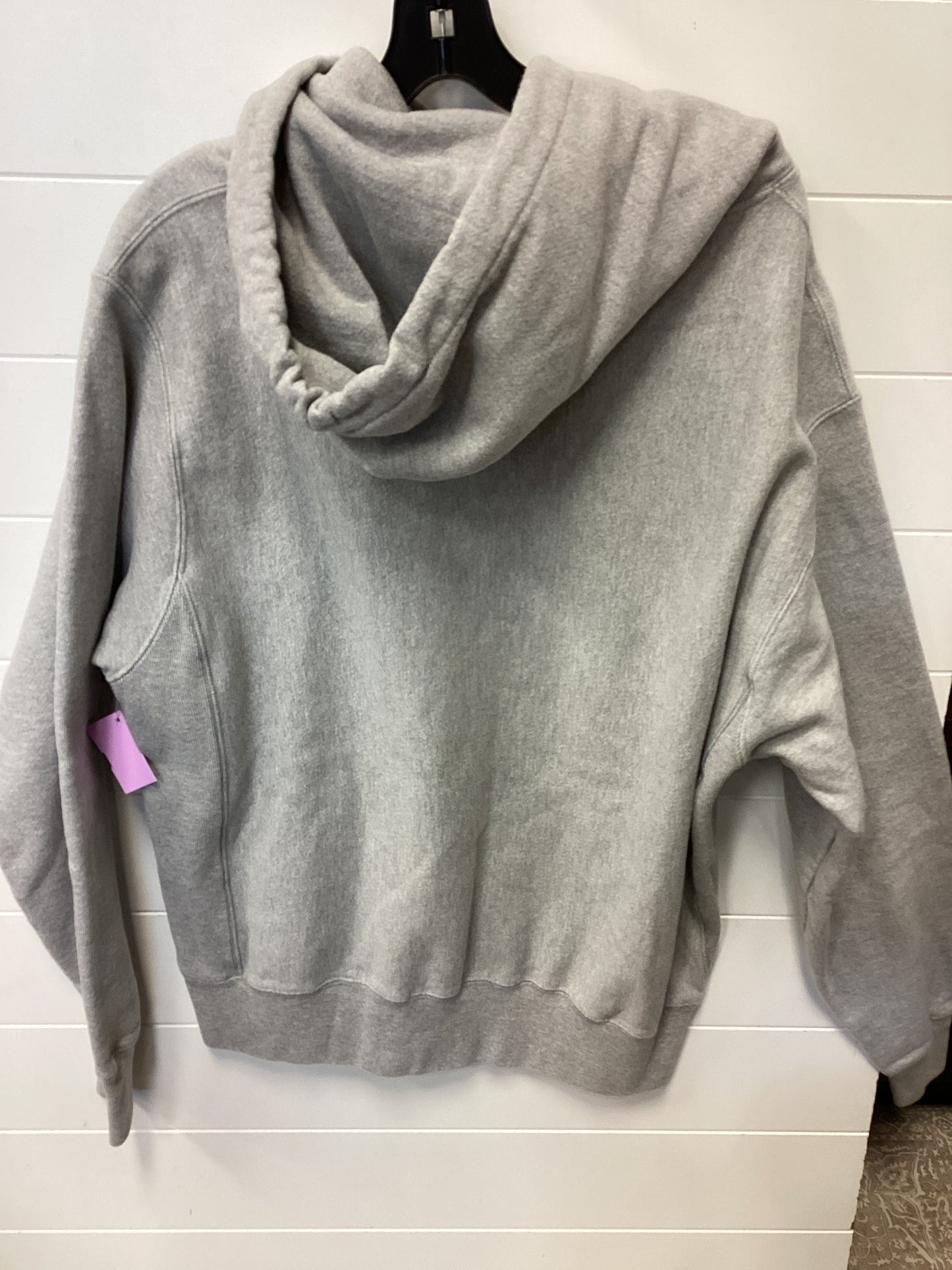 Athletic Sweatshirt Hoodie By Champion In Grey, Size:L
