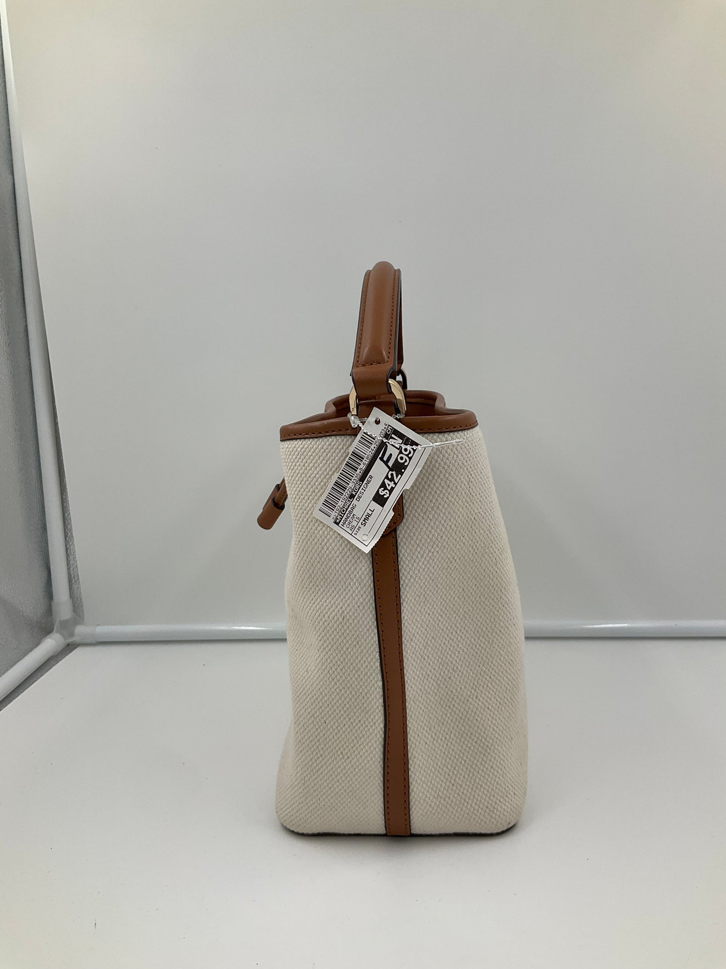 Handbag Designer By Michael Kors In Cream, Size:Small