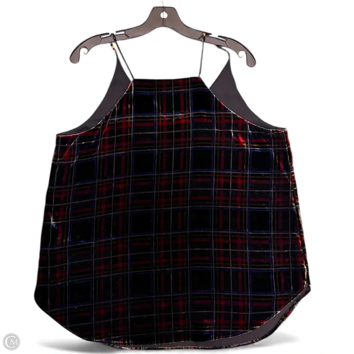 Top Sleeveless By Loft In Plaid Pattern, Size: L